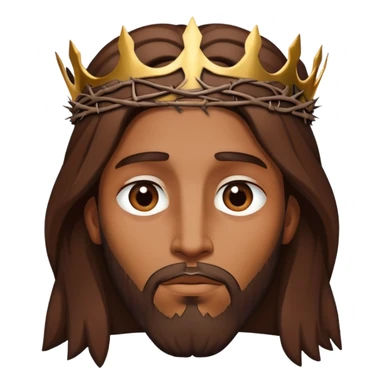 Brown Jesus crown of thorns  sticker