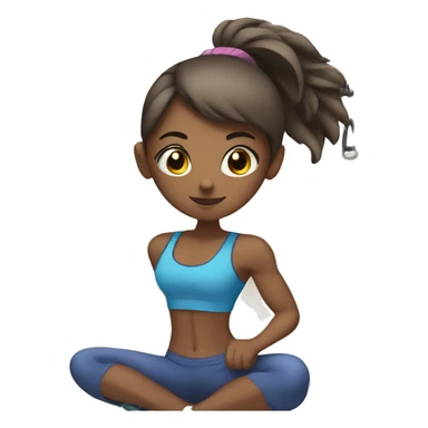 Girl doing fitness in the gym sticker