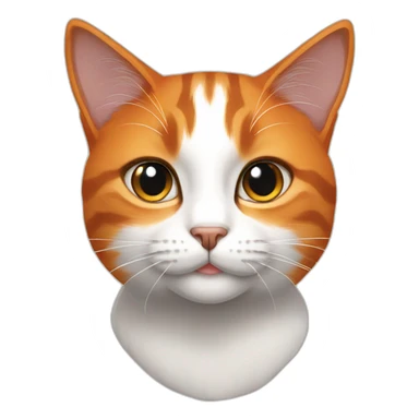 Orange white and black female cat sticker