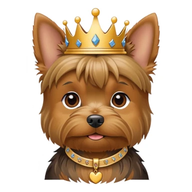 Yorkie wearing a collar saying prince  sticker