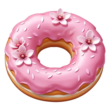 cherryblossom donut pink sticker