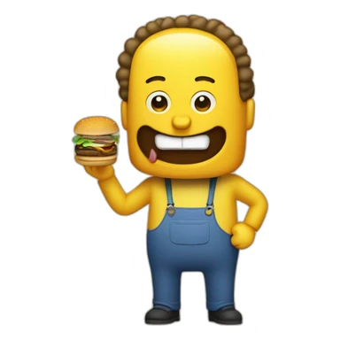 Bob l'éponge qui mange un burger sticker