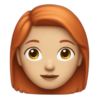 young girl with red hair sticker
