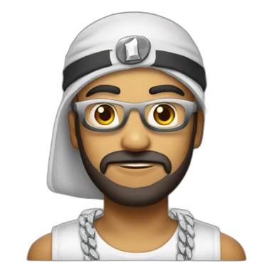 parsi rapper with diamond chain that says LFG sticker