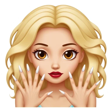 Sassy girl with long nails sticker