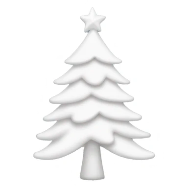 white christmas tree with white bow sticker
