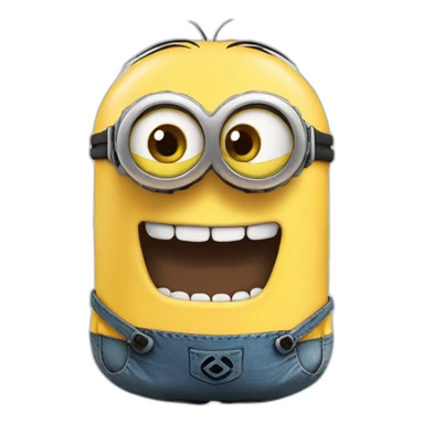 Minion with cake on its face sticker