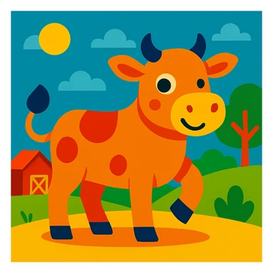Cow sticker