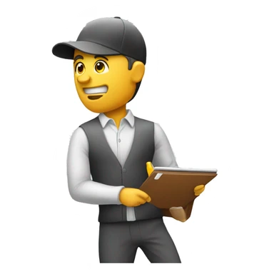 Sport Coach with clipboard and a whistle  sticker