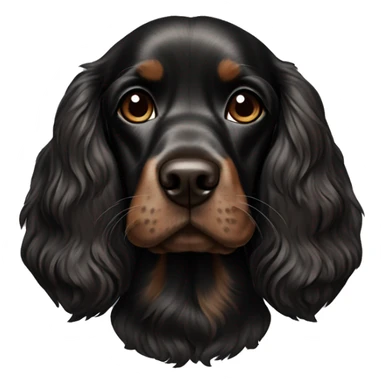 cocker spaniel dog black with brown details sticker