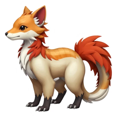 Shiny Brown Red Orange Golden Bronze Ginger Black Grey White Beige Linoone-Absol-Trico-Hybrid (Full body) sticker