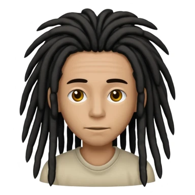 Tall black dreads sticker