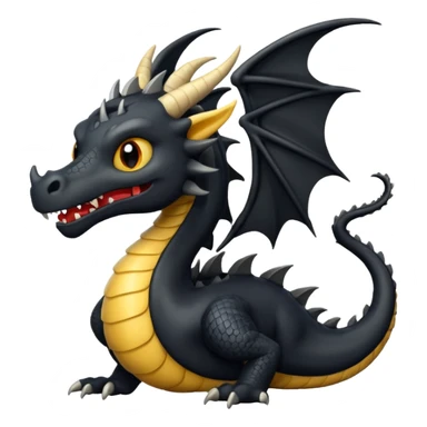 Dragón negro sticker