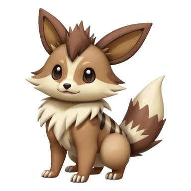  Eevee-Zigzagoon-Furret-Linoone-Hybrid (Full body) sticker