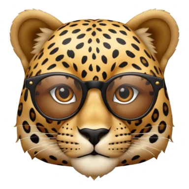 Leopard with Versace glasses on  sticker
