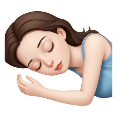 beautiful pale brunette girl sleeping sticker