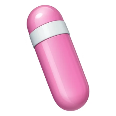 pink and white capsule sticker