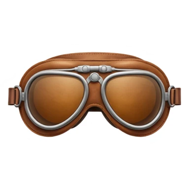 Brown aviator goggles sticker