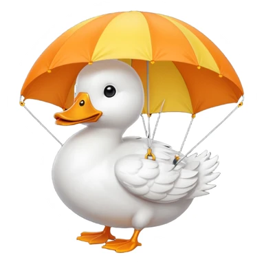 Duck with a parachute sticker