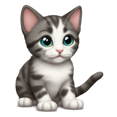 kitten has a ever sticker