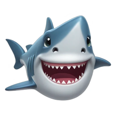 Happy shark sticker