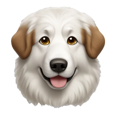 Great Pyrenees with brown fur sticker
