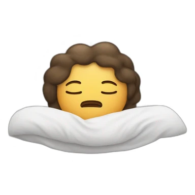 Sleeping on the bed with a do not disturb symbol sticker