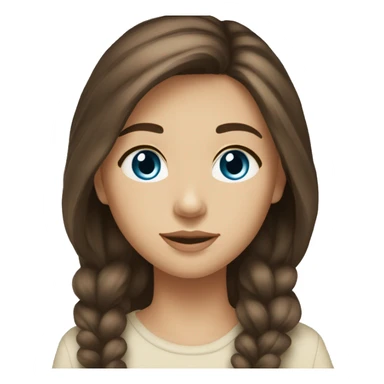 cold brown hair blue eyes light medium yellowtone skintone sticker