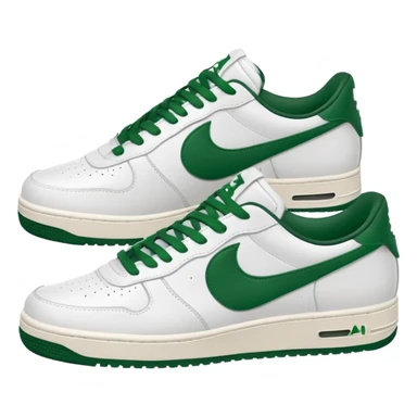 Сделай кроссовки BAPE STA белые с темно-зелеными шнурками и свушем sticker