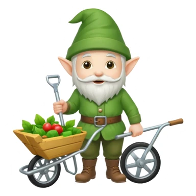 gnome with wheelbarrow sticker