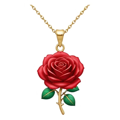  Realistic red rose head charm, 14k sparkling Gold necklace sticker