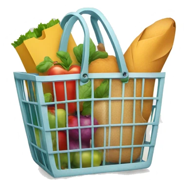 Shopping bag With groceries sticker