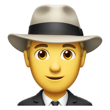 Handsome white man with a hat sticker