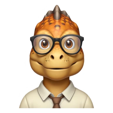 Dinosaur with glasses  sticker