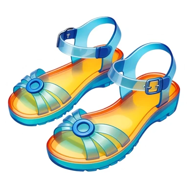 1990’s jelly sandals sticker