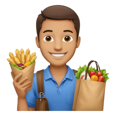 Street Food Shopper man  sticker