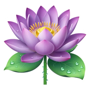 Lilac lotus with stem sticker