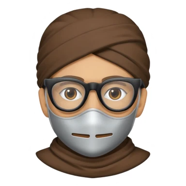 Face glasses grolzy bandit sticker