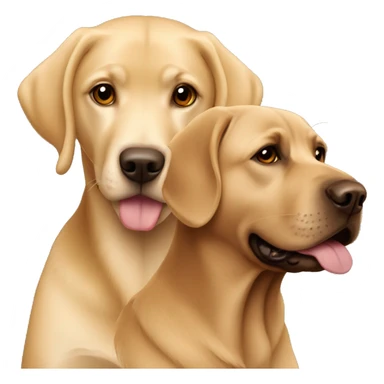 Brown Labrador and blonde girl love sticker