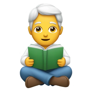 someone reading a book sticker