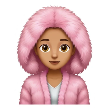 Pink fur cardigan sticker