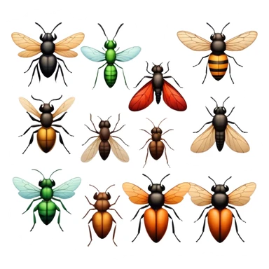 multiple insects sticker