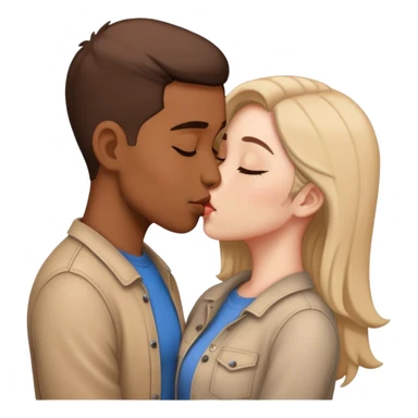 two lovers kissing sticker