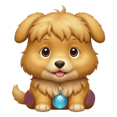 golden puppy sticker