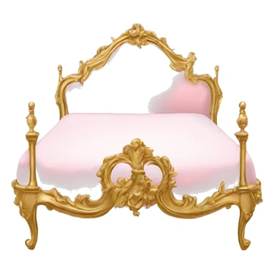 vintage pink and gold rococo bed frame sticker
