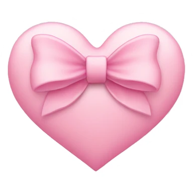 light pink heart with a bow sticker