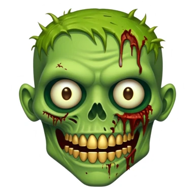 Zumbi verde com dente dourado  sticker
