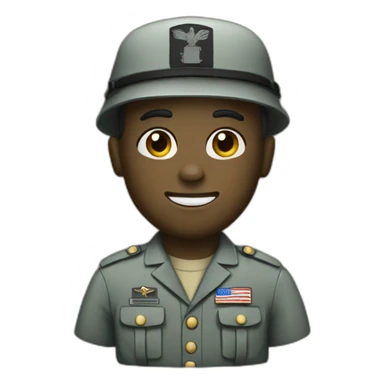 white american soldier sticker