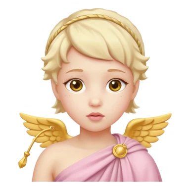 Cupid in soft pink, beige and yellow pastel light sticker