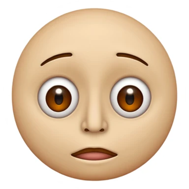 Make me a circle face with lines as eyes, 2 line nose to the right, and a squiggle mouth  sticker